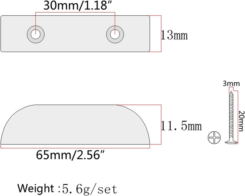 Youngy White Vintage Style Bass Thumb Rest Finger Thumbrest Plastic Electric Bass Guitar Thumb Rest with Mounting Screws - Image 3